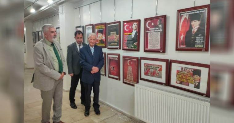 Emekli öğretmenden Atatürk sergisi